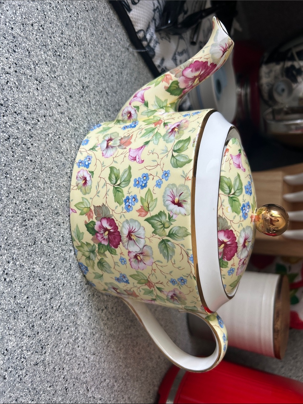 Regal Fine Bone China Teapot Yellow - Picture 4 of 7